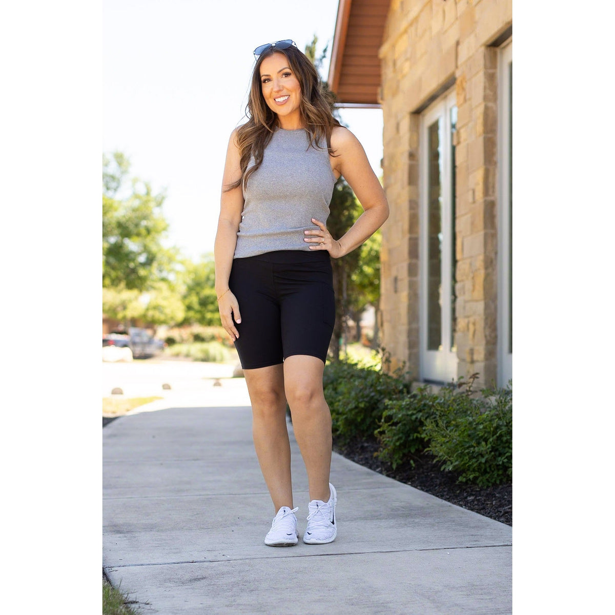 PreOrder | The Bree - Black BIKER SHORTS R3 - Luxe Leggings by Julia Rose®