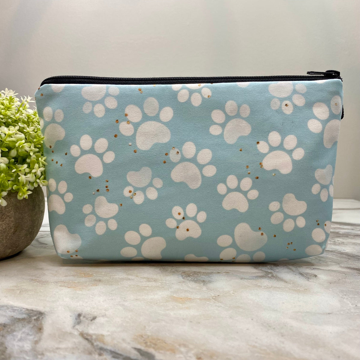 Pouch - Dog, Blue Paw Print