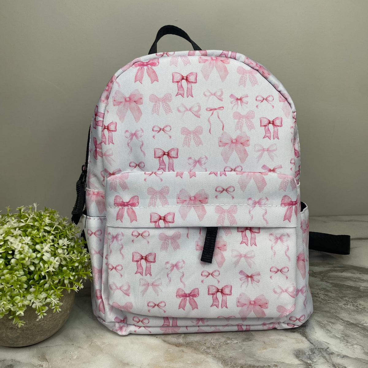 Mini Backpack - Bows Pink