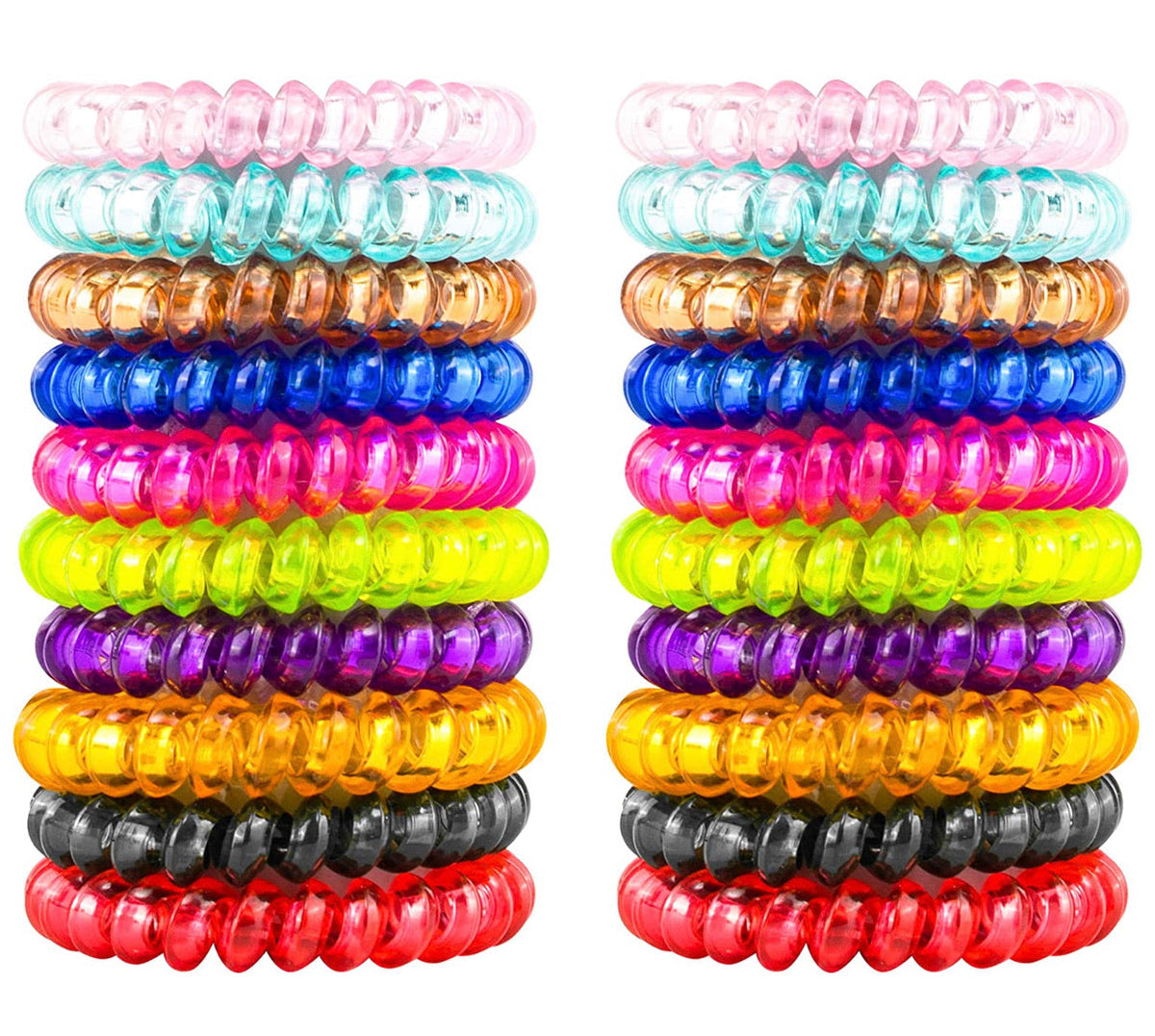 Spiral Coil Hair Tie - Solid Glossy