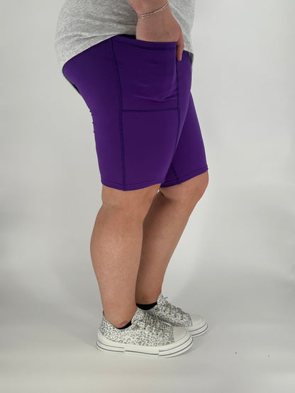 Purple Bermuda Shorts w/ Pockets