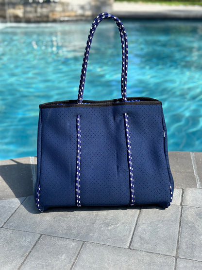 Ready to Ship | The Nikki Navy - Gorgeous Neoprene Bag -