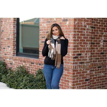 Ready to Ship | Colorful Plaid Knit Scarf Collection