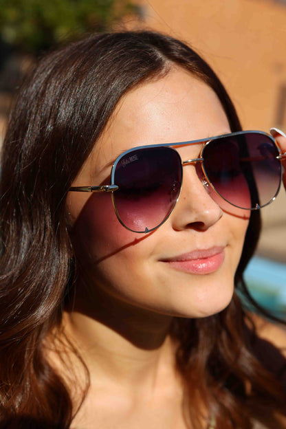 Ready to Ship | The Alex Black Gradient  High Quality Unisex Aviator Sunglasses*