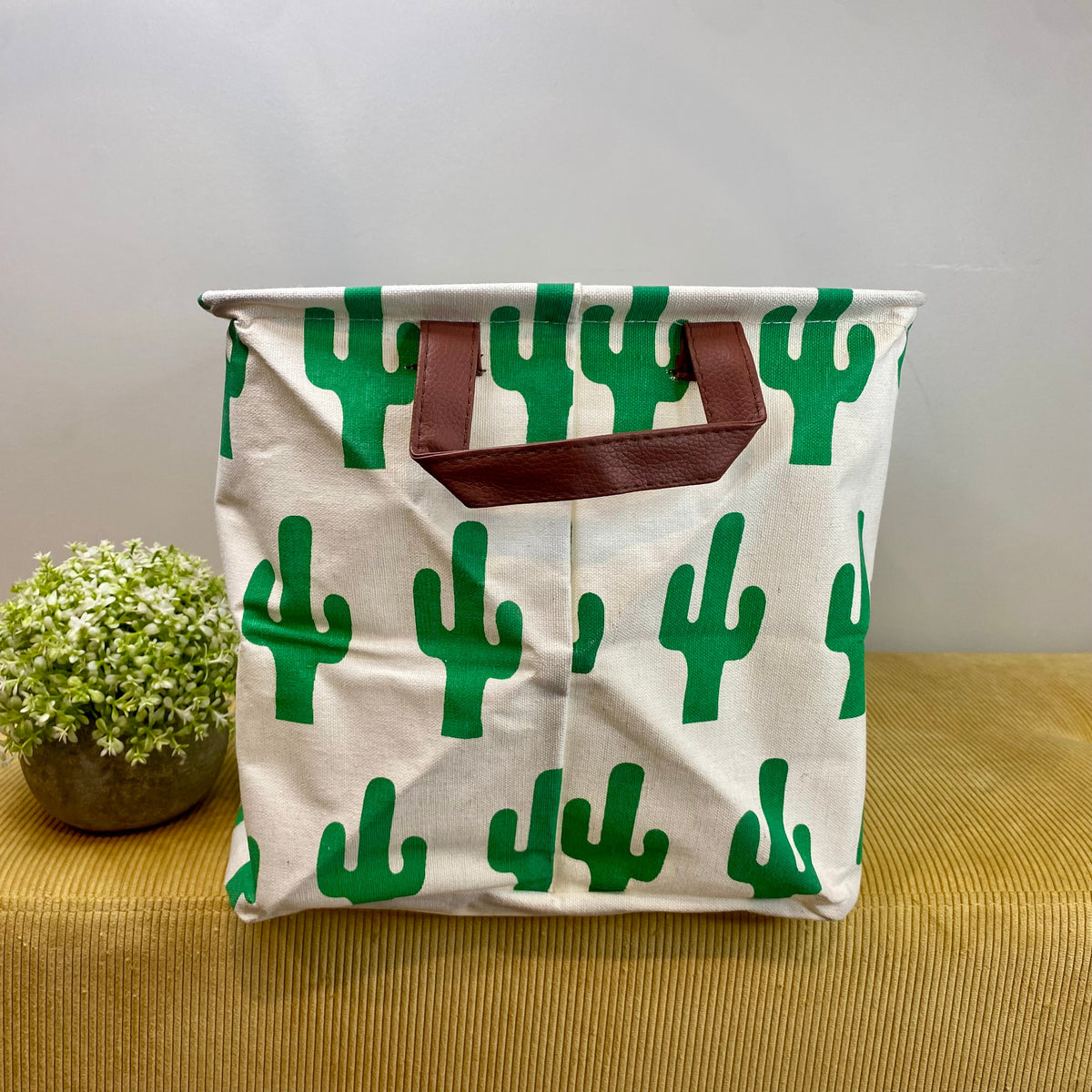 Pop Up Canvas Basket - Cactus