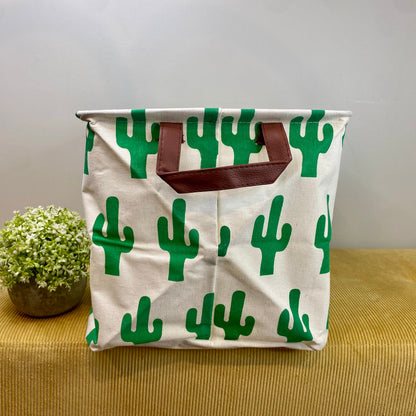 Pop Up Canvas Basket - Cactus