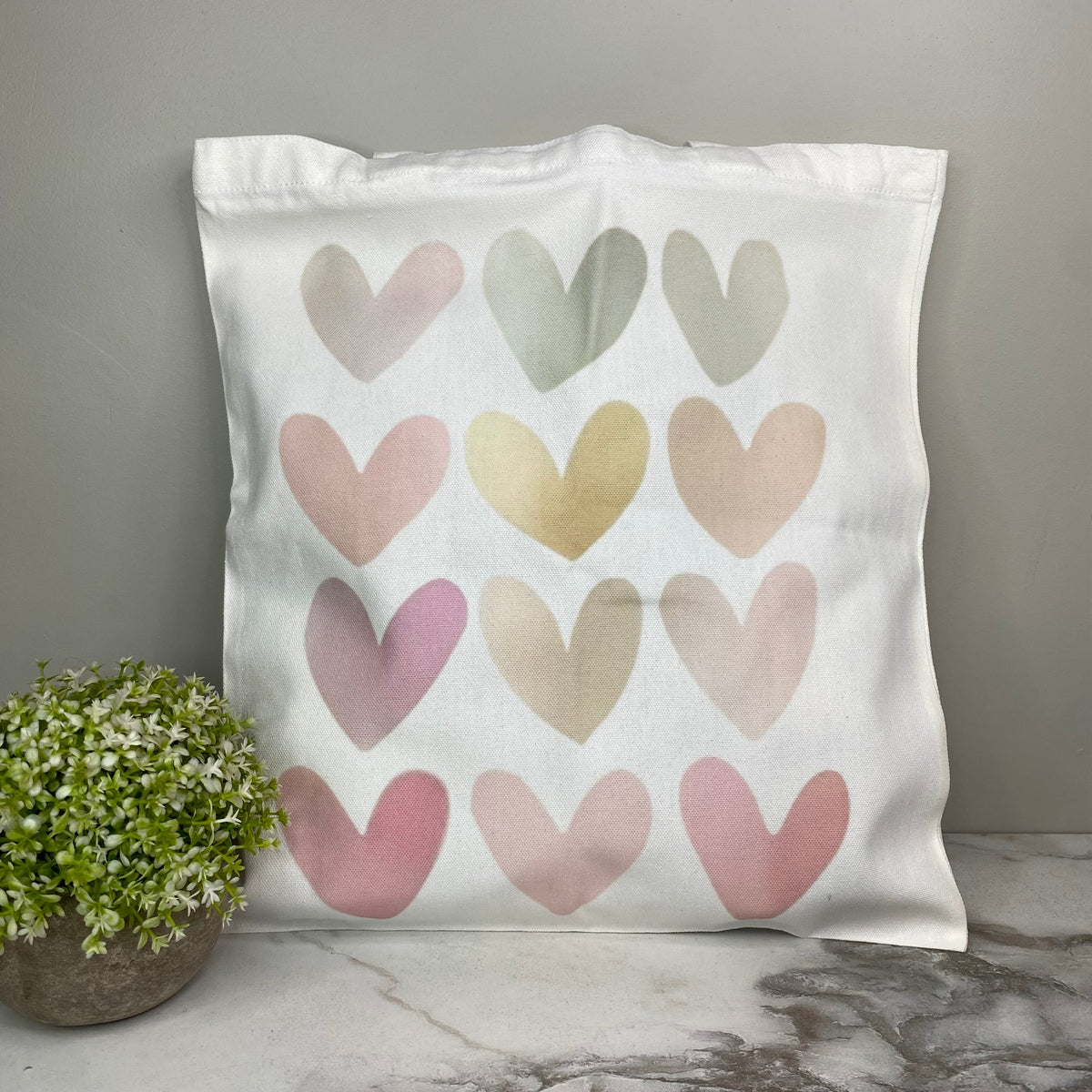 Tote Bag - Watercolor Hearts