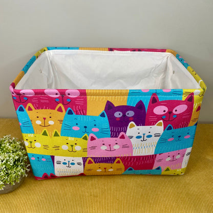 Pop Up Canvas Basket - Cats