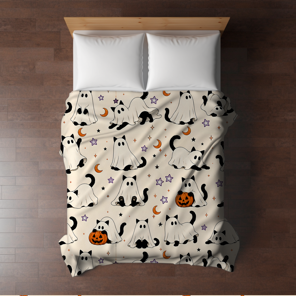 Blanket Halloween #4 - Ghost Cats