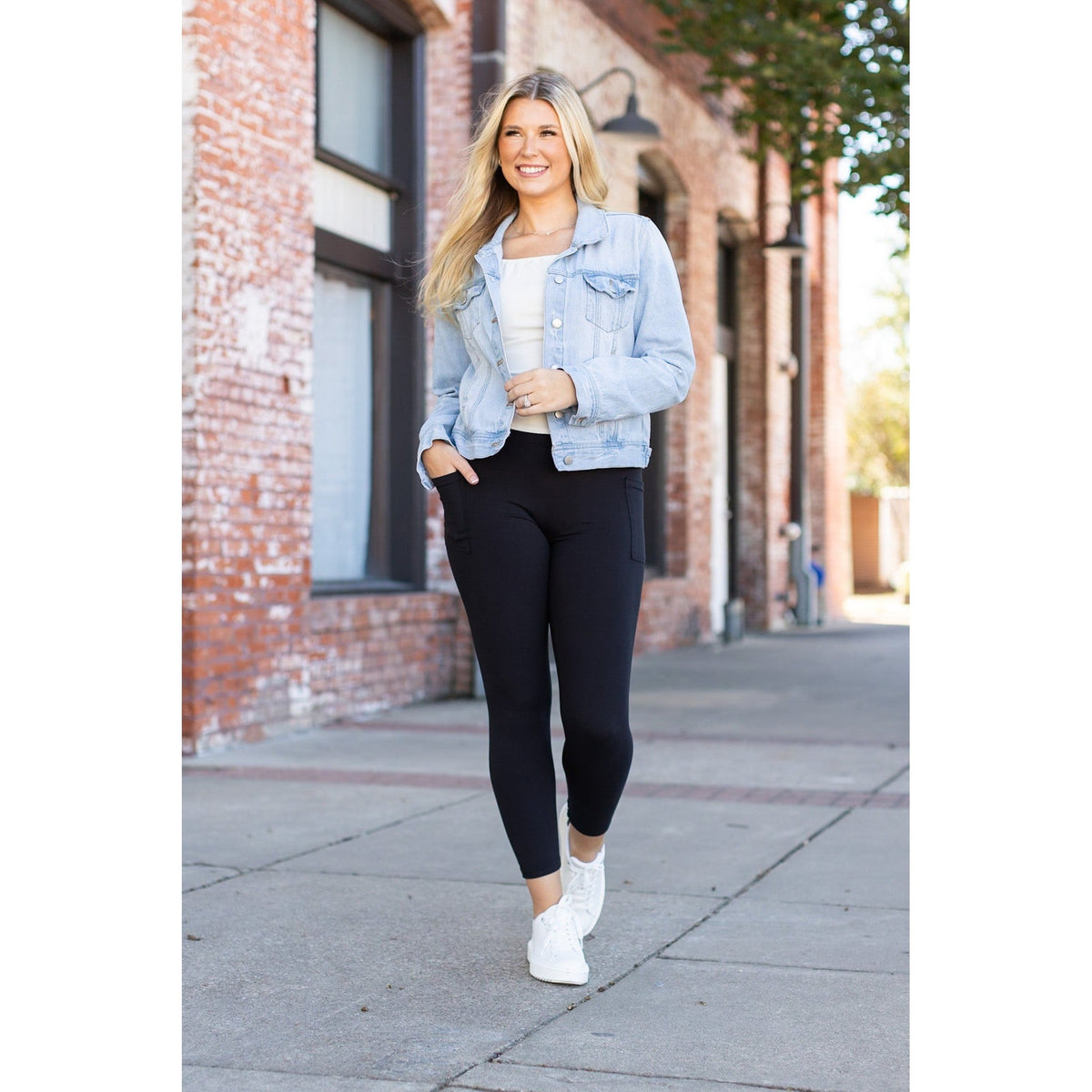 PreOrder   | The Alana - 7/8 Ankle Length BLACK Leggings with Pockets - Round 4