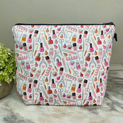 Pouch XL - Nails Manicure Makeup White