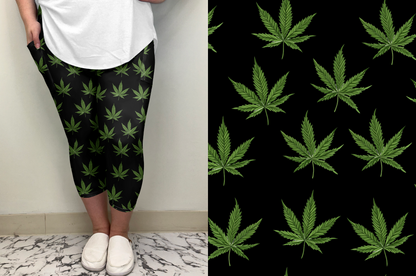 7 Pointed Flower Capri w/ Pockets