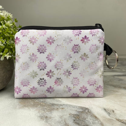 Mini Pouch - Floral Purple Gold