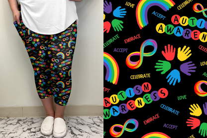 Autism Awareness Capri w/ Pockets