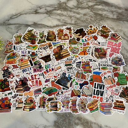 Stickers - Book Floral & Sayings