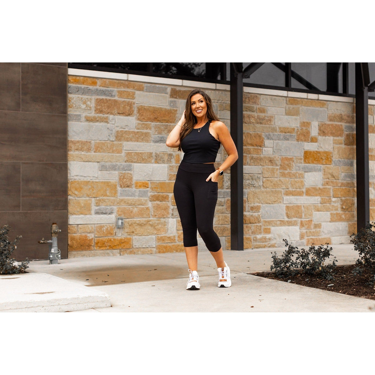 PreOrder | The Cassandra - Black CAPRI with POCKETS Round 3  - Luxe Leggings by Julia Rose®