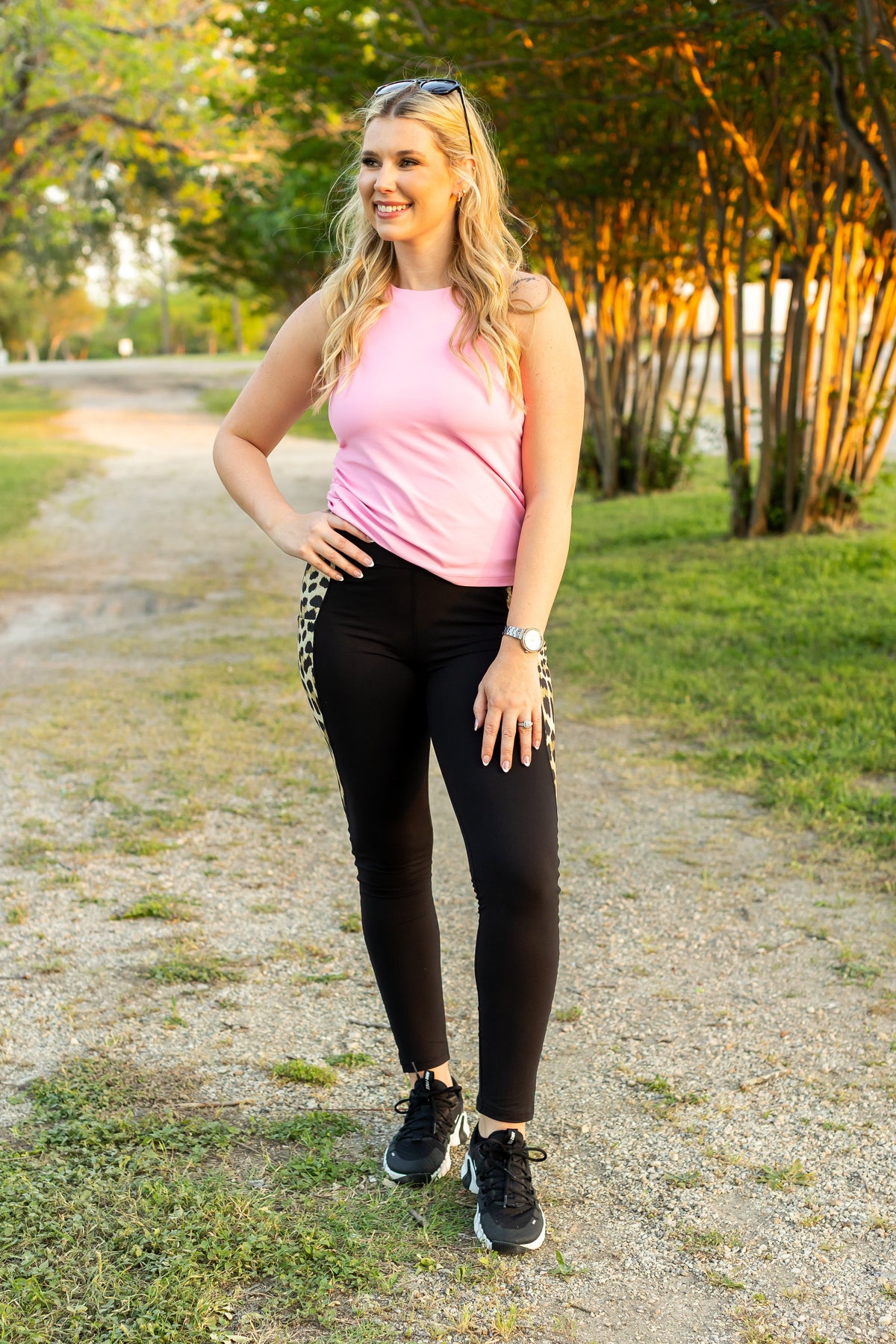 PreOrder | The Gianna Leopard Panel Scultpting Leggings