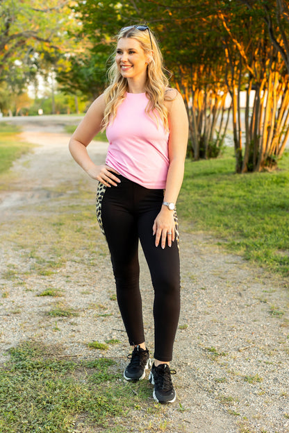 PreOrder | The Gianna Leopard Panel Scultpting Leggings