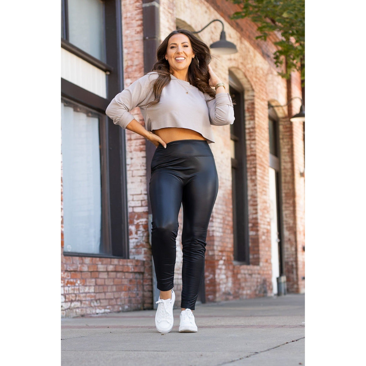 Ready to Ship | The Farrah High-Waisted Faux Leather Leggings