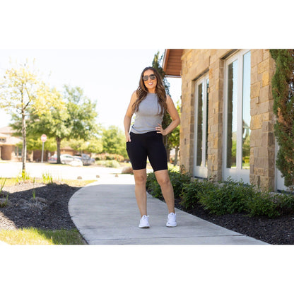 PreOrder | The Bree - Black  BIKER SHORTS R2  - Luxe Leggings by Julia Rose®