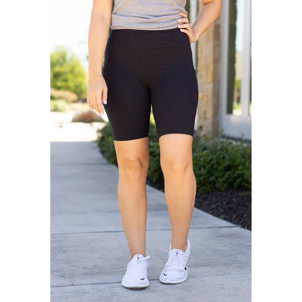 PreOrder | The Bree - Black  BIKER SHORTS R2  - Luxe Leggings by Julia Rose®