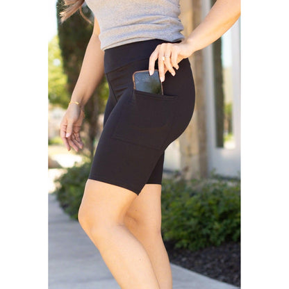 PreOrder | The Bree - Black  BIKER SHORTS R2  - Luxe Leggings by Julia Rose®