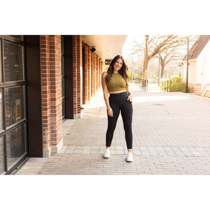 Ready to Ship  | The Adriana - Tummy Control Full Length Leggings with Pockets - Round 2- Luxe Leggings by Julia Rose®