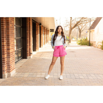 Ready to Ship | The Emelia Terry Cloth Shorts - Pink