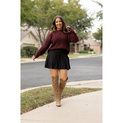 PreOrder | The Brielle Black Skort - Round 9