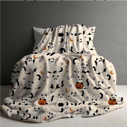 Blanket Halloween #4 - Ghost Cats