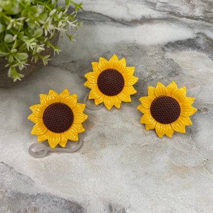 Acrylic & Silicone Straw Toppers Tumbler - Sunflower