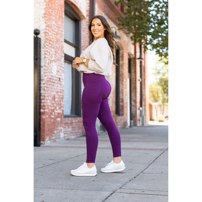 Ready to Ship | The Kinsley Purple Full Length Leggings Round 3 - Luxe Leggings by Julia Rose®