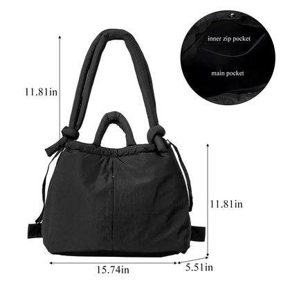 Stevie - Nylon Puff Tote & Backpack