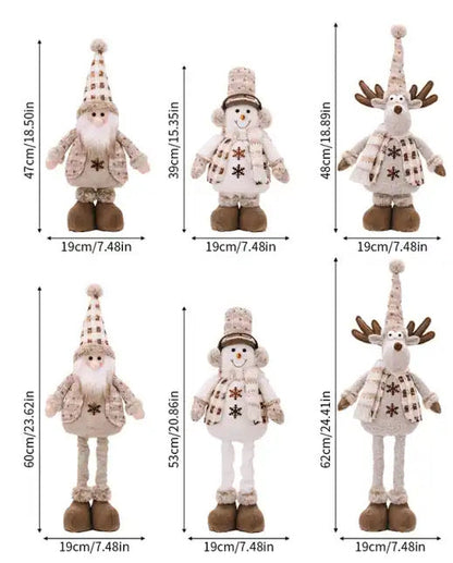 Telescopic Standing Christmas Decor - Red & White