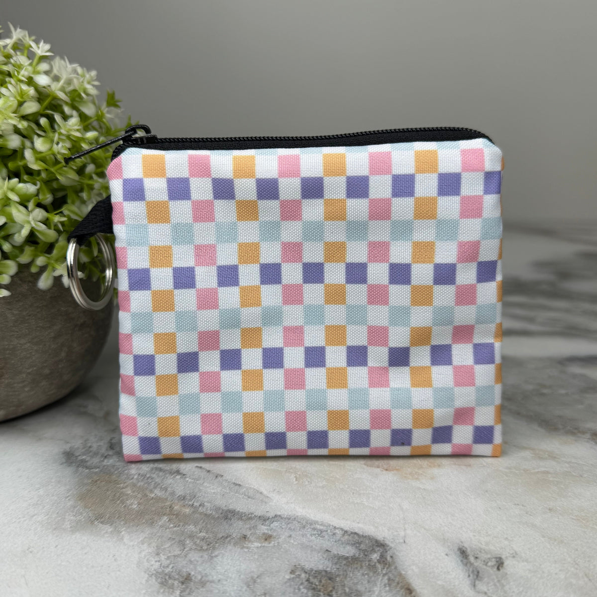 Mini Pouch - Checkered Rainbow