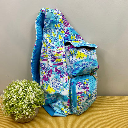 Sling Bag - Lemon Magenta Blue