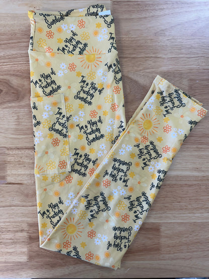 Ray of F*** Sunshine Leggings w/ Pockets