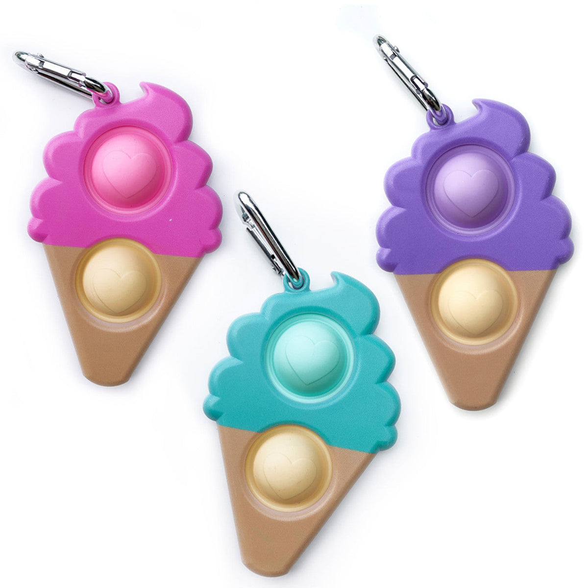 OMG Mega Pop Toy - Ice Cream Cone Keychains