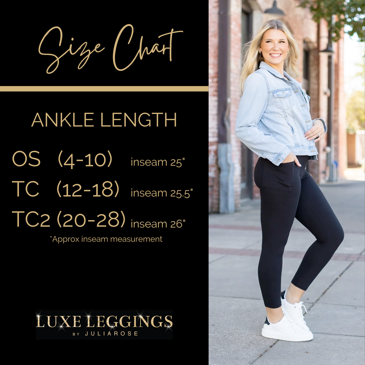 Ready to Ship  | The Alana - 7/8 Ankle Length BLACK Leggings with Pockets - Round 3