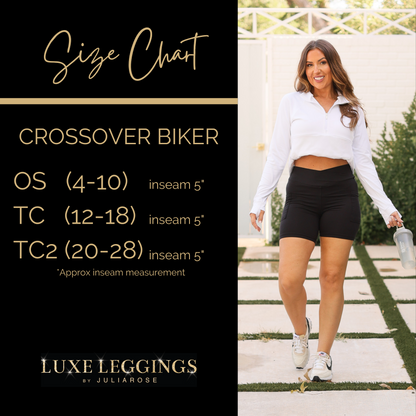 Ready to Ship  | The Caleigh - Charcoal Crossover Biker 5" Shorts r2  - Luxe Leggings by Julia Rose® Round 2